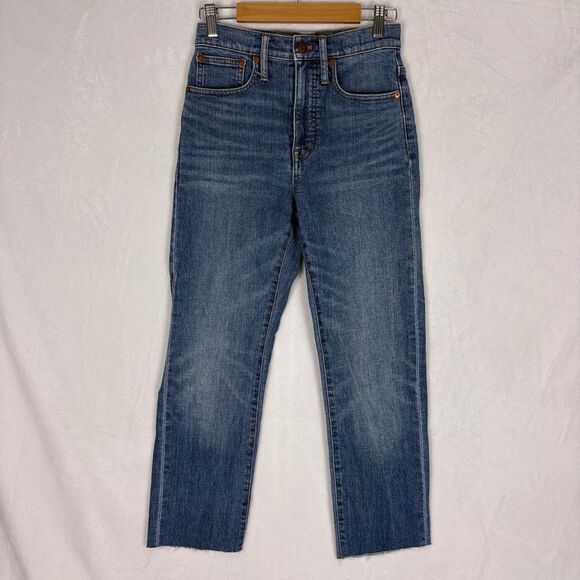 Madewell High Waisted Full Length Classic Straight Leg Jeans Size 24 - Picture 1 of 13